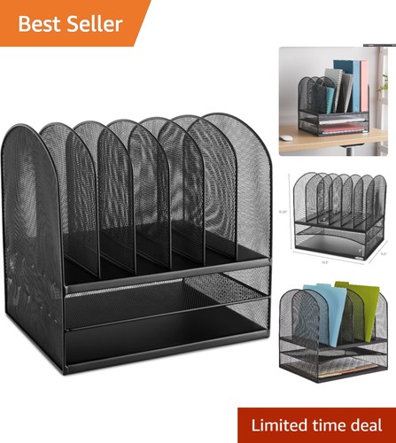 Onyx steel mesh desk - mesh, organizer