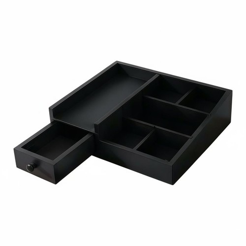 Black desk organizer - black,