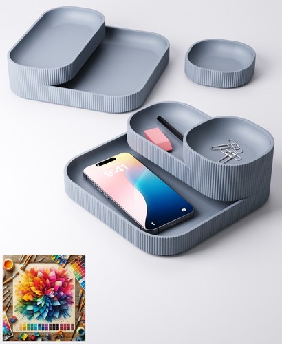 Stackable desk trays - desk,