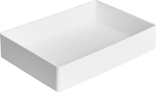 White plastic desk organiser - desk,